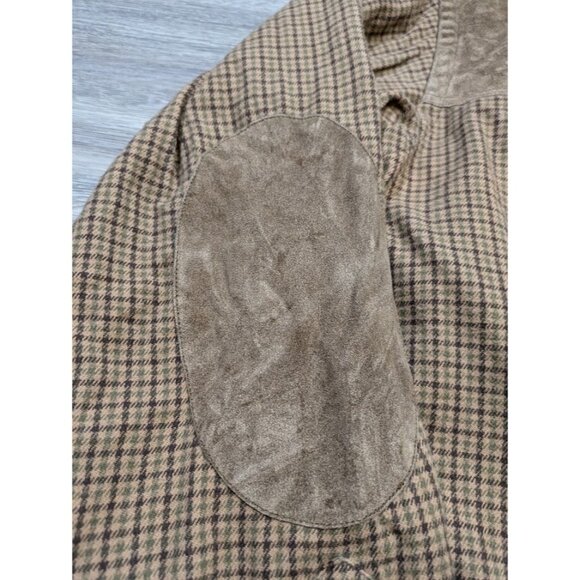 Vintage Polo Ralph Lauren Men's M Cagney Hunting Shirt 90s Shooting Patch Suede - Picture 6 of 11